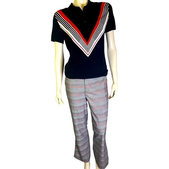 NWOT Red, Black, White Plaid Pants by G.I.L.I. (Got It Love It) Size 6P - Picture 1 of 5